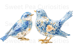 Blue, Bird, Ephemera, PNG, Junk Journal, clipart Product Image 3