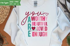 Self Love Valentine PNG Heart Christian | Valentine Quote Product Image 3