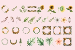 Watercolor Sunflower Clipart Product Image 2