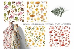 Spring wildflowers digital papers Product Image 3