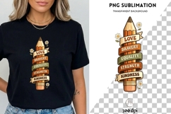 Teacher Values PNG | Love Bravery Equality Kindness Design Product Image 3