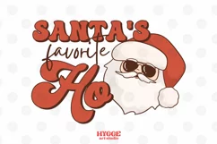 Santa's Favorite Ho Sublimation | Retro Christmas PNG Product Image 1