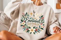 4 Christmas Faith Quote PNG Designs, Christian Christmas Shi Product Image 3