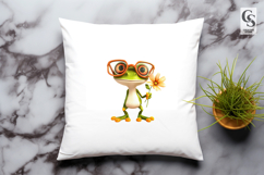 Cute Frog with Glasses Clipart PNG Product Image 3