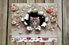 Valentine animals | 4 cat Skinny tumbler designs Product Image 3