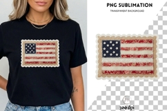 Patchwork American Flag PNG | Rustic Patriotic Flag Clipart Product Image 3