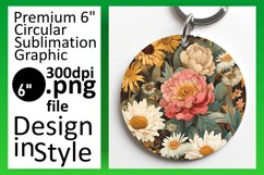 Classic Floral Sublimation Circle &amp; Coaster Product Image 1