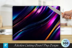 Abstract Colorful Liquid Swirls Cutting Board PNG Design Product Image 1