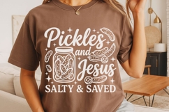Pickles And Jesus Salty And Saved Svg, Funny Christian Svg. Product Image 4