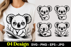 Cute Baby Koala SVG PNG Product Image 1