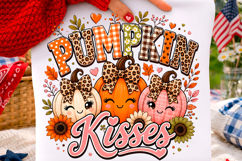 Pumpkin Kisses Coquette Fall PNG Product Image 1