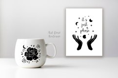 Floral moon svg bundle, Mystical svg, Moon phases svg Product Image 8