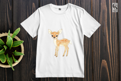 Cute Baby Deer Watercolor Clipart Sublimation PNG Product Image 3