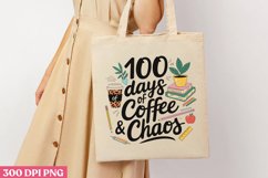 100 Days of Coffee PNG, 100 Days Of School Sublimation PNG Product Image 2