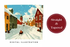 Winter Snow Tumbler Wrap Design, Christmas Tumbler Design Product Image 3