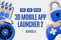 3D App Launcher Icon Collection Bundle 02 Product Image 1