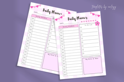 Cute Aesthetic Daily Planner Template | Editable Canva Daily Product Image 1