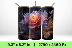 3d Flower Sublimation Tumbler |3d Tumbler Wrap|20 oz Skinny Product Image 3