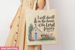 I Will Dwell In The House PNG, Retro Church Sublimation PNG Product Image 1