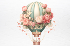 Christmas Hot Air Balloon Sublimation PNG Product Image 3
