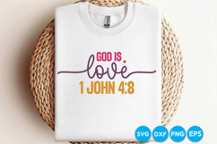 God Is Love 1 John bible verse SVG Design Product Image 1