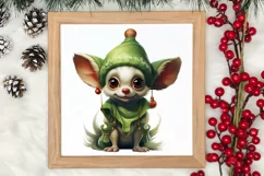 Green Christmas Dog Clipart Sublimation, Christmas Dog PNG Product Image 3