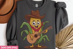 Corn-try Singer PNG, Funny Animal Puns Sublimation PNG Product Image 3