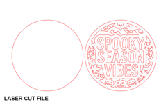 Spooky Season Vibes Laser Cut File SVG Product Image 3