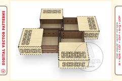 Box Organizer v12 - laser cut file - Glowforge ready SVG Product Image 3