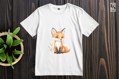 Cute Baby Fox Watercolor Clipart Sublimation PNG Product Image 3