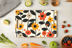 Mid Century Flowers Cutting Boards sublimation Design Product Image 3