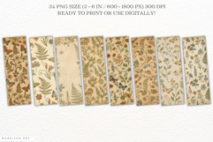 Botanical Spring Floral Bookmarks PNG Product Image 3