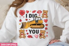.I dig you PNG, Cozy Valentine Sublimation PN Product Image 3