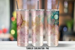 Watercolor-Alcohol Tumbler Wrap Sublimation PNG Product Image 3