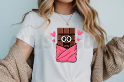 Chocolate Valentine Cartoon PNG, Valentine’s Day Sublimation Product Image 3