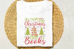 All I Want For Christmas Is More Books Svg, Bookworm Svg. Product Image 2