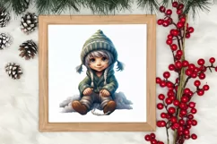 Cozy Christmas Knitting Clipart, Christmas PNG Product Image 3