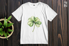 Green Four Leaf Clover Clipart Sublimation PNG Product Image 3