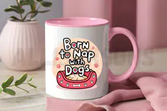 Cute Dog Cartoon Illustration Born To Nap With Dogs Product Image 3