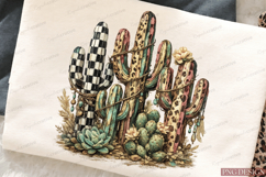 Boho Desert Cactus PNG Design | Western Cactus Sublimation Product Image 3