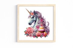 Birthday Unicorn Sublimation Clipart Product Image 3