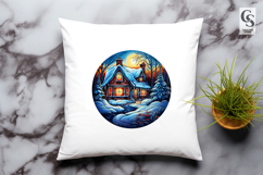 Winter Snowy House Clipart Sublimation PNG Product Image 3