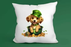 St Patricks Day Dog with Gold Coin Clipart, St Patricks Day Product Image 3