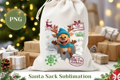 3D Christmas Deer Santa Sack, Christmas Deer PNG Product Image 1