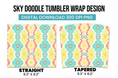 Sky Doodle Tumbler Wrap Design Product Image 3