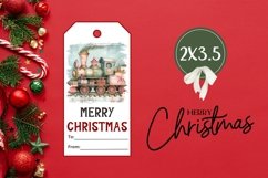 Cozy Christmas Gift Tags, Christmas Train Gift Tag Designs Product Image 3