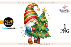 Watercolor Christmas gnomes, Christmas Gnomes Product Image 1