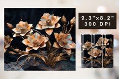 3d Flowers Tumbler Sublimation | 6 Designs Gold Flowers Product Image 7