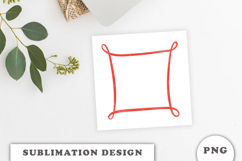 Red Doodle Frame png Product Image 3