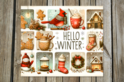 Christmas vibes | 4 Winter Tumbler Sublimation Designs P Product Image 3